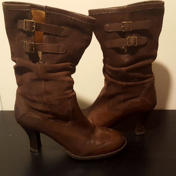 wide calf ruched boots